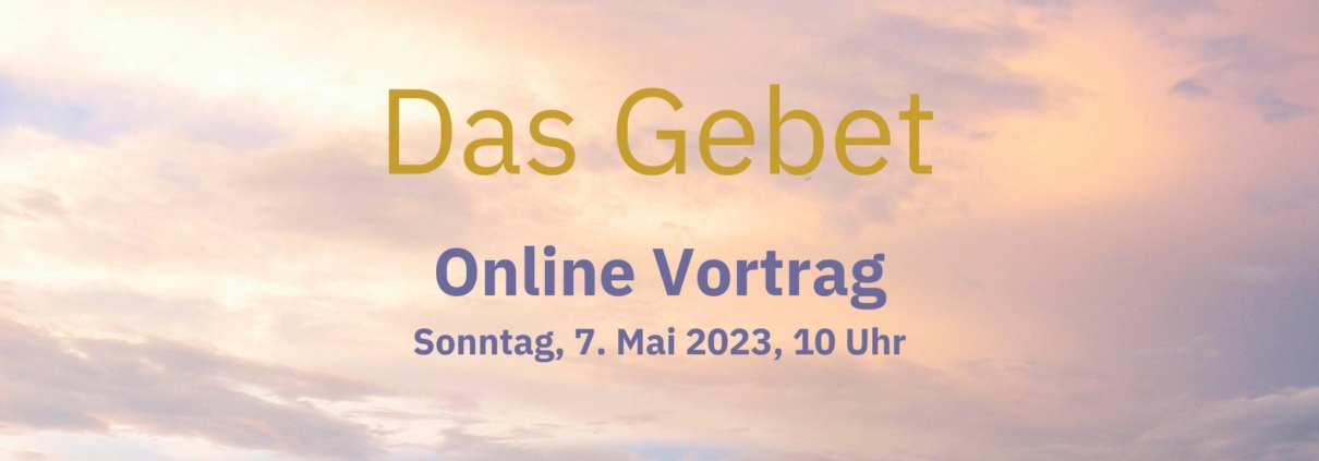 Ankündigung livestream Gebet